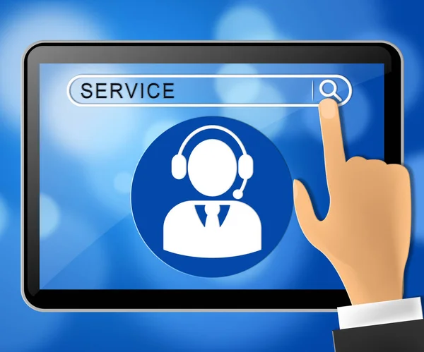 Service Tablet Meaning Help Support 3d Illustration — Stock Photo, Image