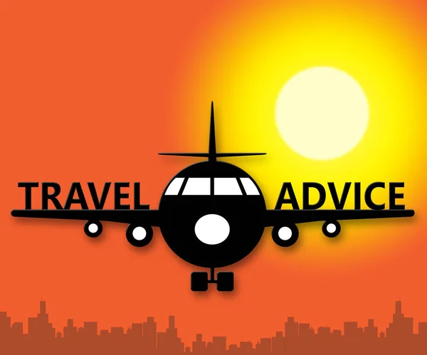 Consigli di viaggio Mostra Guida Getaway 3d Illustrazione — Foto Stock