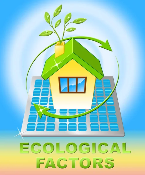 Ecologische factoren Displays Eco wijst 3d illustratie — Stockfoto