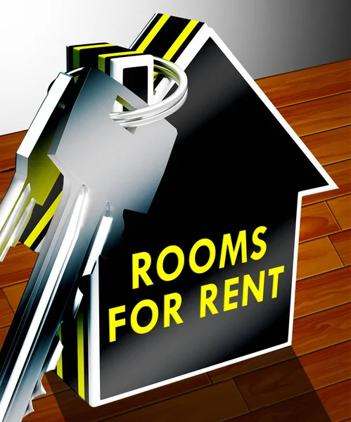 Rooms For Rent Means Real Estate 3d Rendering — Stock Photo, Image
