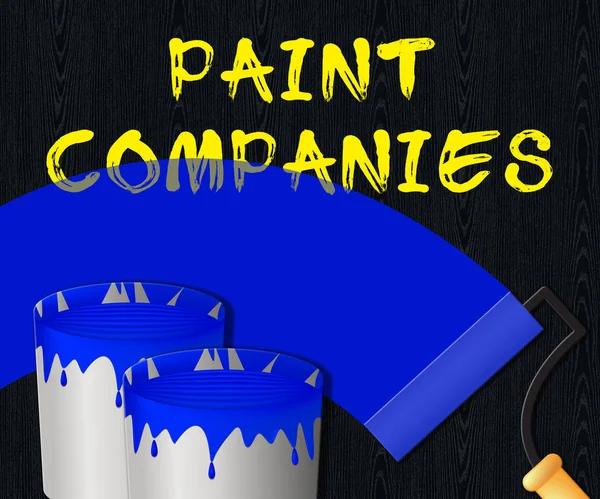 Paint Companies Displays Painting Product 3d Illustration — Stock Photo, Image