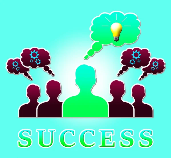 Success Lightbulb Indicating Successful Progress 3d Illustration — Stock Photo, Image