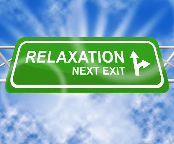 Relajación Relajación Indica Descanso Tranquil Ilustración 3D — Foto de Stock
