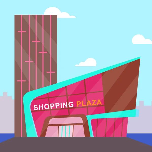 Shopping Plaza означає роздрібна торгівля 3d ілюстрація — стокове фото