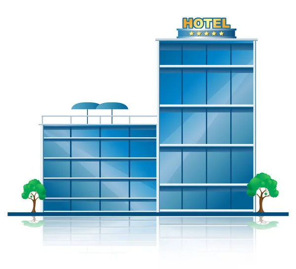 Hotel vakantie weergegeven: stad Accomodation 3d illustratie — Stockfoto