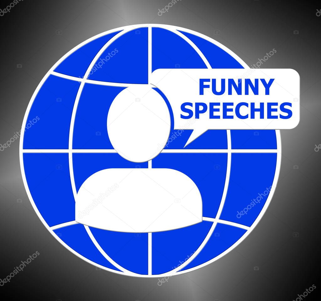 Funny Speeches Icon Means Witty Speech 3d Illustration