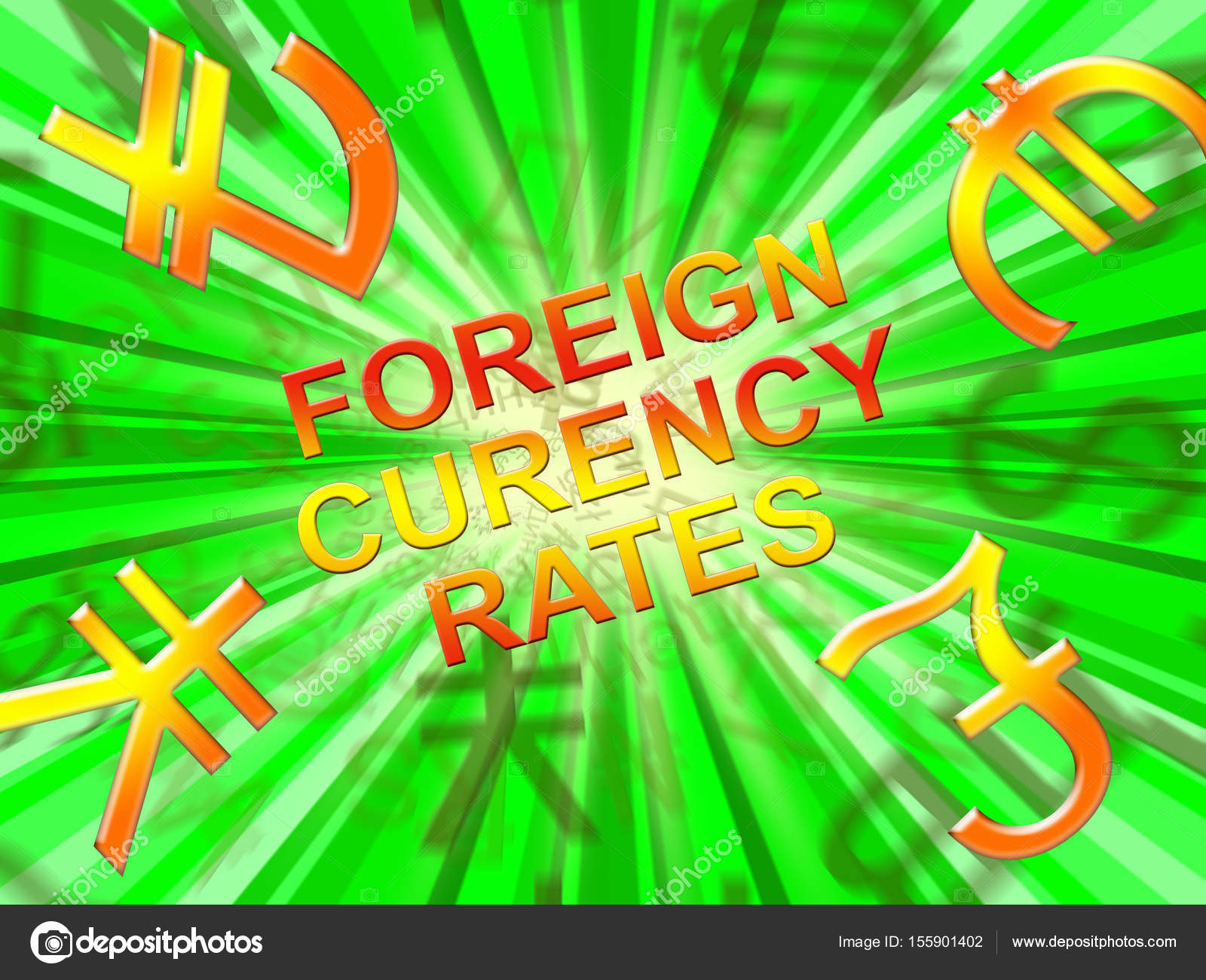 Foreign Exchange Rates Means Forex 3d Illustration Stock Photo - 