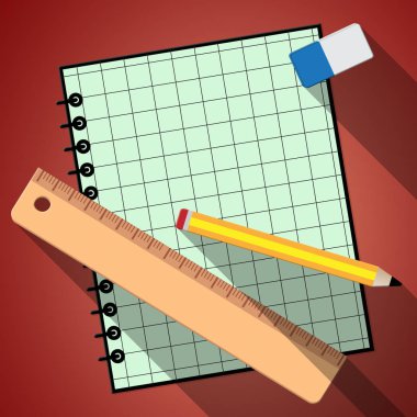 Boş defter ile boşaltmak boş 3d çizim temsil eder.