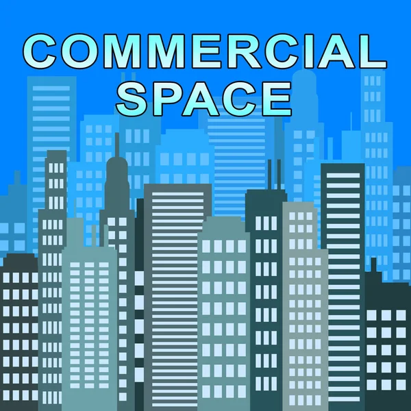 Espaço Comercial Descreve Escritórios Imobiliário Ilustração 3D — Fotografia de Stock