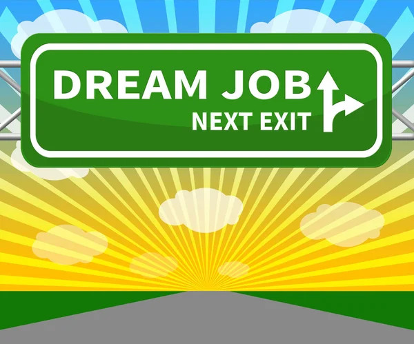 Dream Job Showing Top Jobs 3d Illustration — Stock Photo, Image