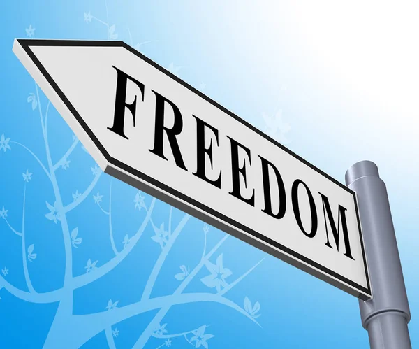 Segno di libertà significato Get Away 3d Illustrazione — Foto Stock