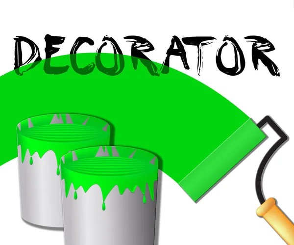 Home Decorator House Painting 3d — стоковое фото