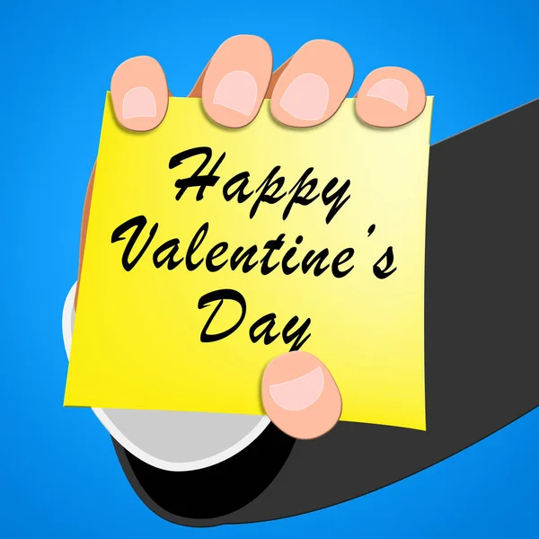 Happy Valentines Day Represents Find Love 3d Illustration — Stock Photo, Image