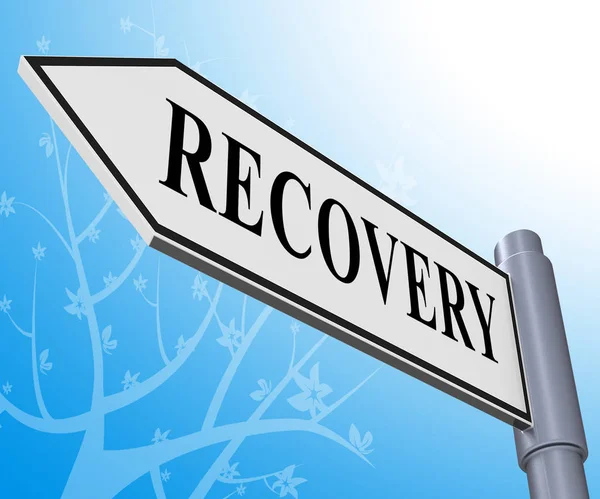 Recovery Sign Representing Get Back 3d Illustration — Stock Photo, Image