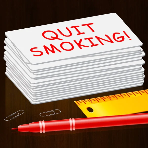 Quit Smoking Means Stop Cigarettes 3d Illustration — Stock Photo, Image