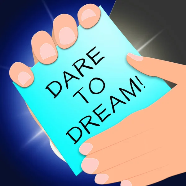 Dare To Dream wskazuje cele ilustracja 3d — Zdjęcie stockowe