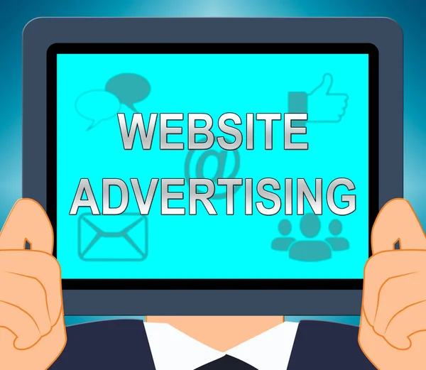 Website Advertising Shows Site Marketing 3d Illustration — Stock Photo, Image