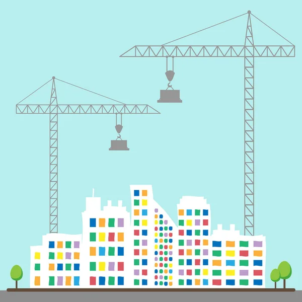 Construção de Apartamento Descreve Construção Condomínios 3d Illust — Fotografia de Stock