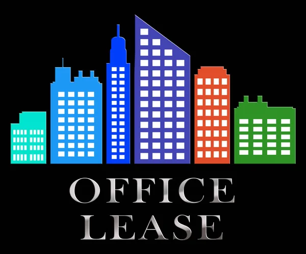 Dzierżawy Office opisano Real Estate leasing ilustracja 3d — Zdjęcie stockowe