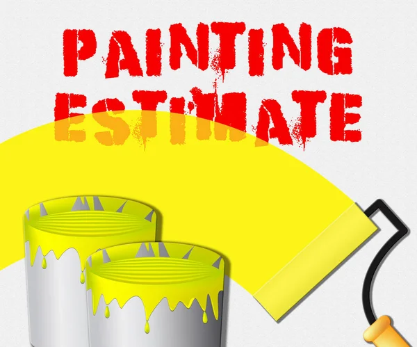 Painting Estimate Displays Renovation Quote 3d Illustration — Stock Photo, Image