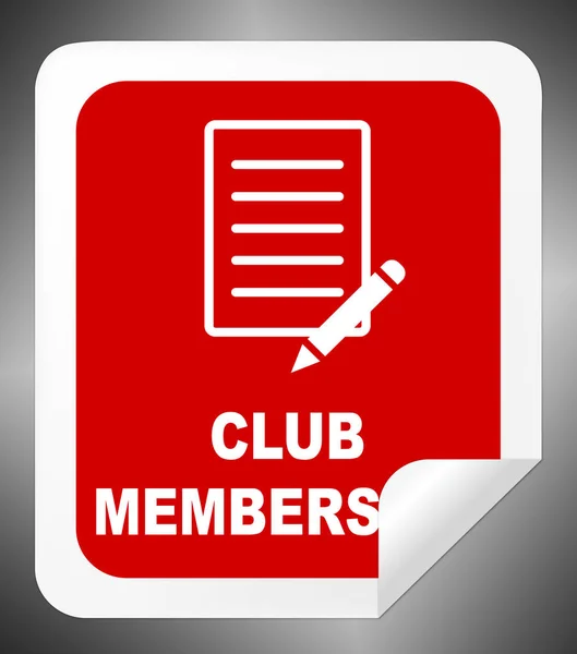 Membership Club significa aderire Associazione 3d Illustrazione — Foto Stock