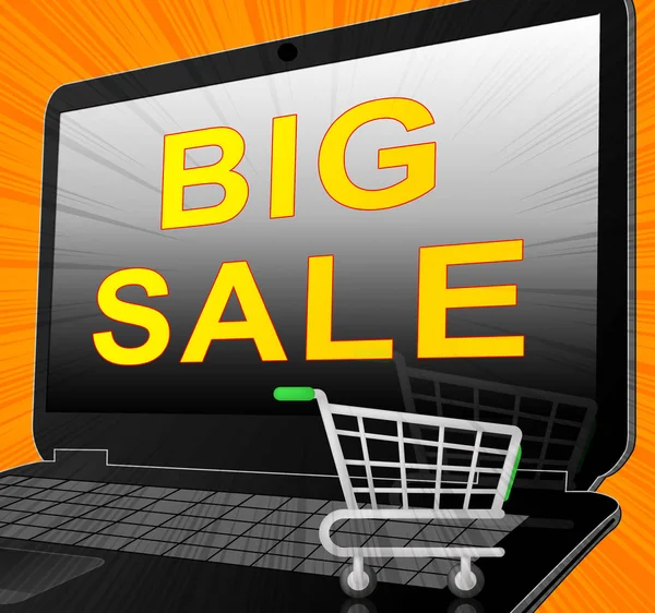 Big Sale Showing Massive Discounts 3d Rendering — Stock Photo, Image