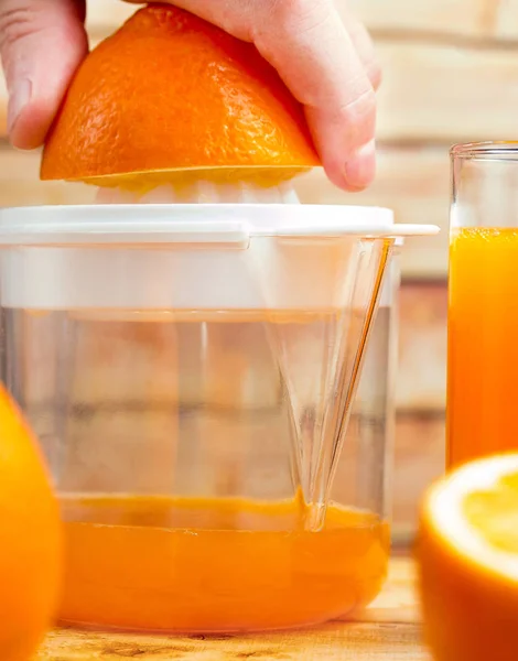 Orange Juice Drink Represents Tropical Fruit And Organic — Stock Photo, Image