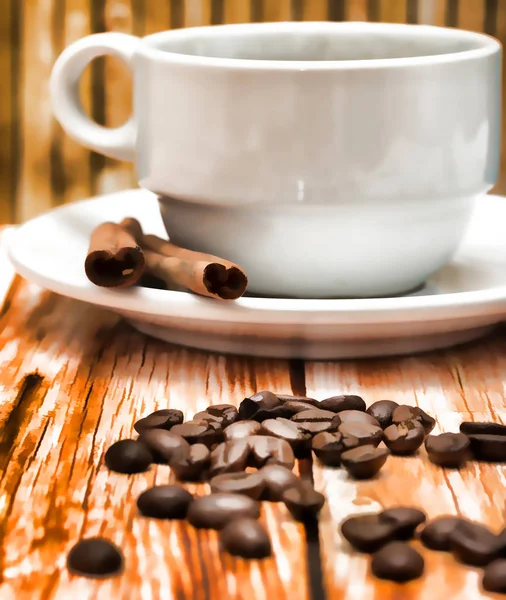 Kafeinsiz taze ve Espresso demlenmiş kahve sıcak temsil eder — Stok fotoğraf