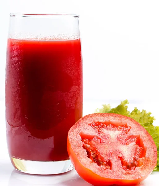 Tomatoes And Juice Represents Drink Drinks And Refreshments — Stock Photo, Image