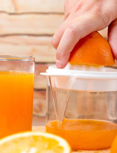 Fresh Orange Juice Indicates Refreshing Organic And Juicy — Stock Photo, Image