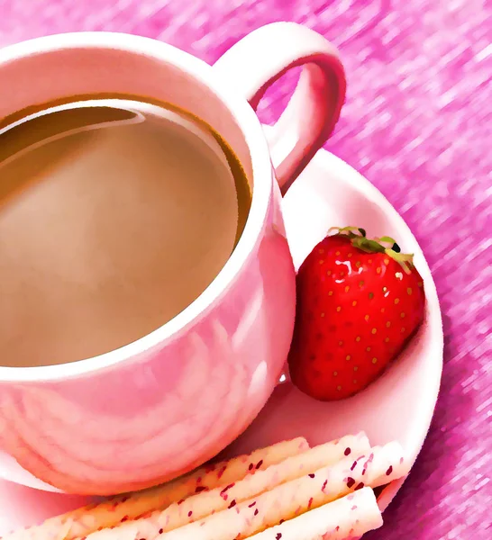 Sıcak bir içecek ve kafeinsiz kahve demlendi kahve gösterir — Stok fotoğraf