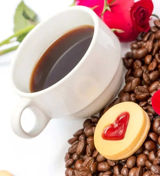 Coffee Cookies Break Represents Caffeine Barista And Aromatic — Stock Photo, Image