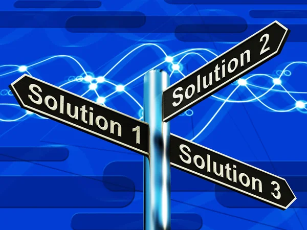 Solution 1 2 or 3 Choice Showing Strategy Options Decisions 3d I — Stock Photo, Image