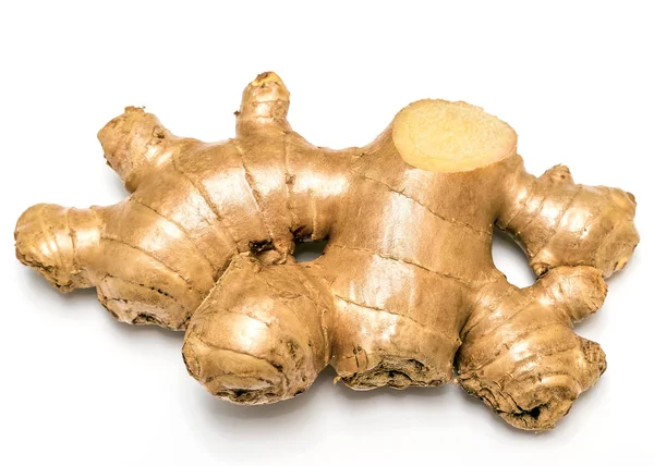 Ginger Root Shows Food Spice And Roots — Stock Photo, Image