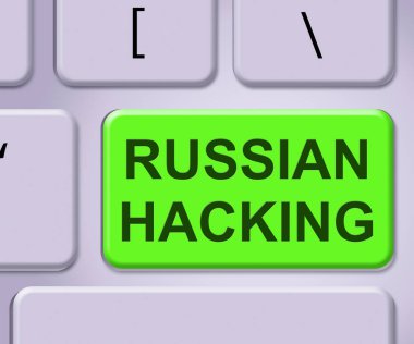 Rus üzerinde Laptop anahtar kesmek klavye 3d çizim