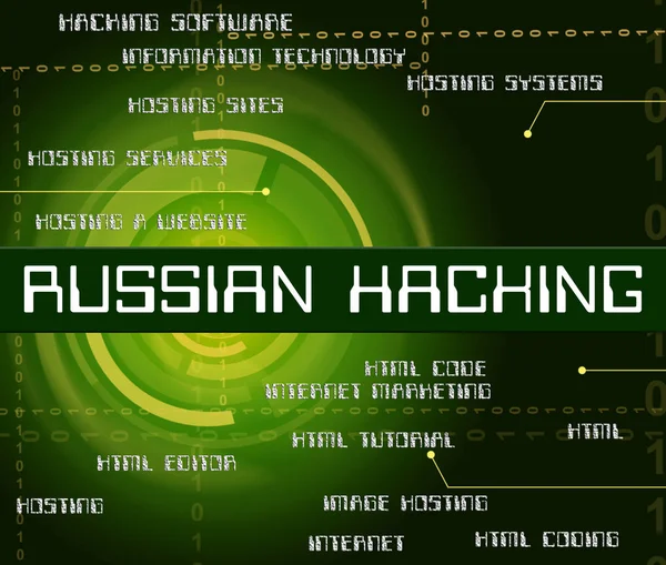 Russisch hacken Cyber toont verkiezing gegevens 3d illustratie — Stockfoto