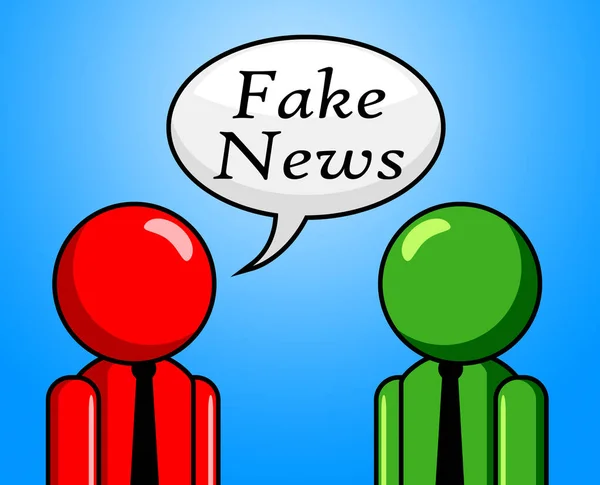 Fake-News-Mann erzählt eine andere 3D-Illustration — Stockfoto