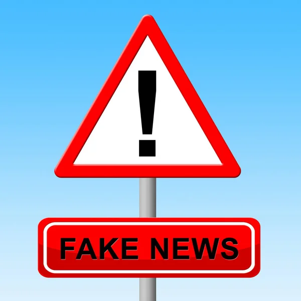 Sign With Fake News Warning 3d Illustration — Stock Photo, Image