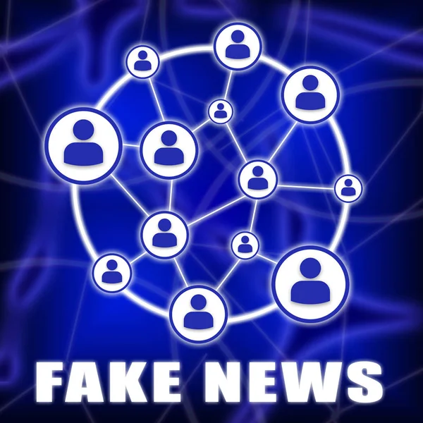 Rede de mídia social Fake News Ilustração 3d — Fotografia de Stock