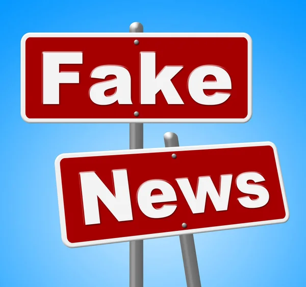 Fake News Signs Shows Alternative Facts 3d Illustration — Stock Photo, Image