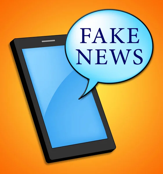 Mobile Phone Speech Bubble Fake News 3d Illustration — Stock Photo, Image