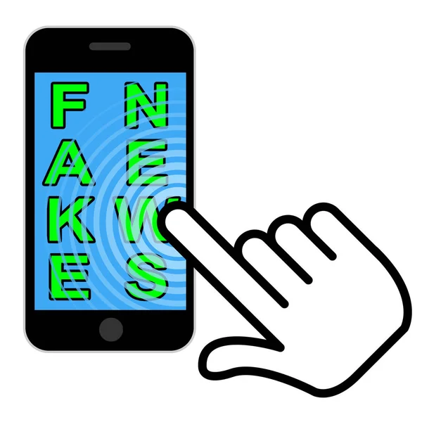 Messaggio di notizie false su Smart Phone Illustrazione 3d — Foto Stock