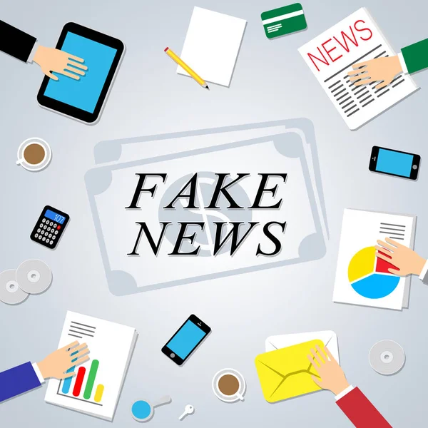 Fake News Социальная коммуникационная сеть 3d — стоковое фото