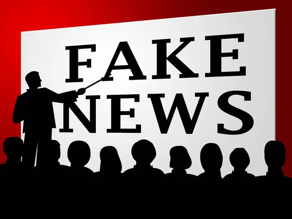 Noticias falsas Conferencia muestra propaganda 3d Ilustración — Foto de Stock