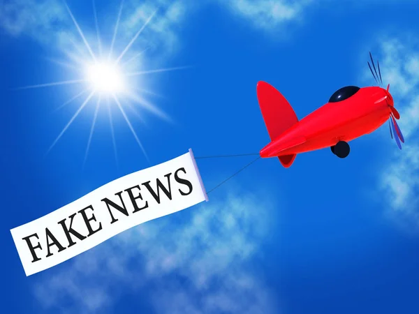 Fake News bedeutet unehrliche Botschaft — Stockfoto