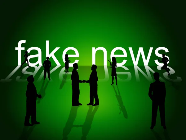 Fake-News-Menschen kommunizieren miteinander 3D-Illustration — Stockfoto