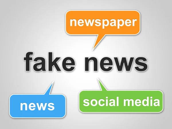 Fake News Words Means Misleading Facts 3d Illustration — Stock Photo, Image