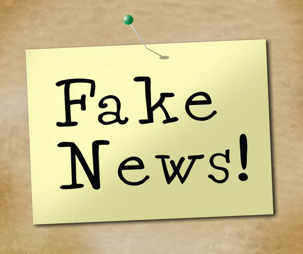 Fake News Note Means Misinformation 3d Illustration — Stock Photo, Image