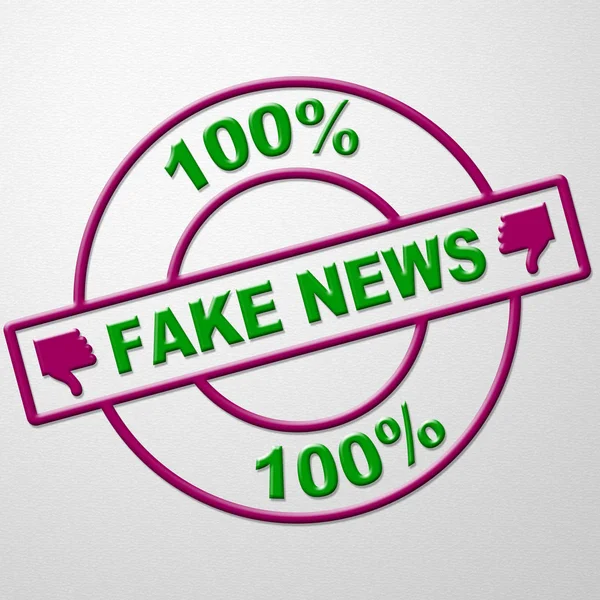 Fake News Selo Significado Desinformação Ilustração 3d — Fotografia de Stock