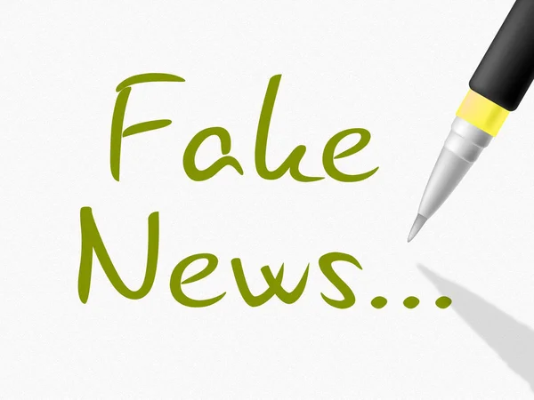 Fake News Hand Written Message 3d Illustration — Stock Photo, Image